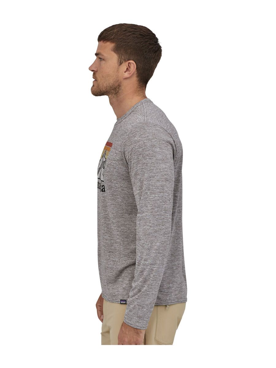 Patagonia Men's Long-Sleeved Capilene Cool Daily Graphic Shirt Line Logo Ridge, feather grey - Bild 4