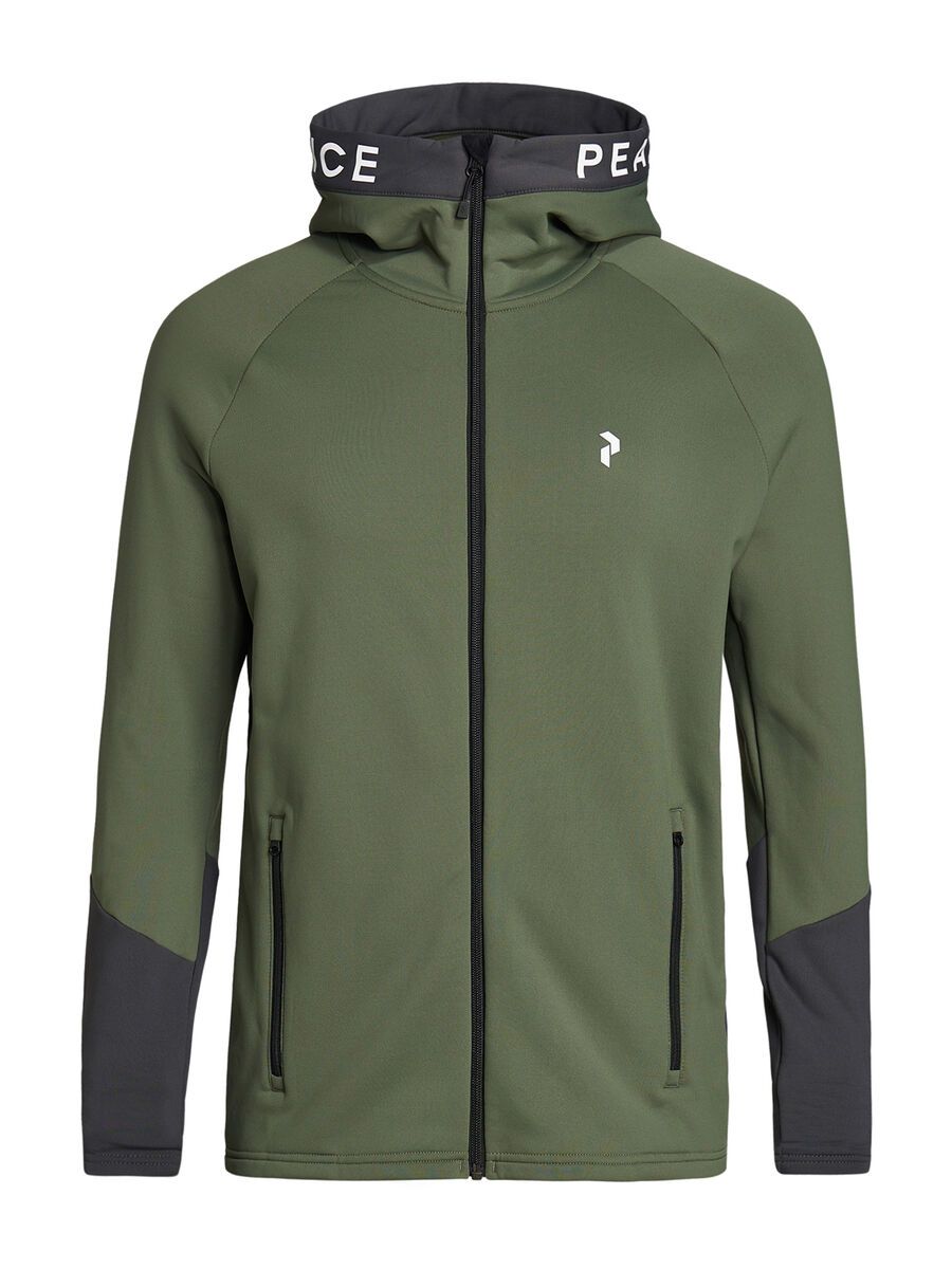 Peak Performance Rider Zip Hood, thrill green/motion grey - Bild 1