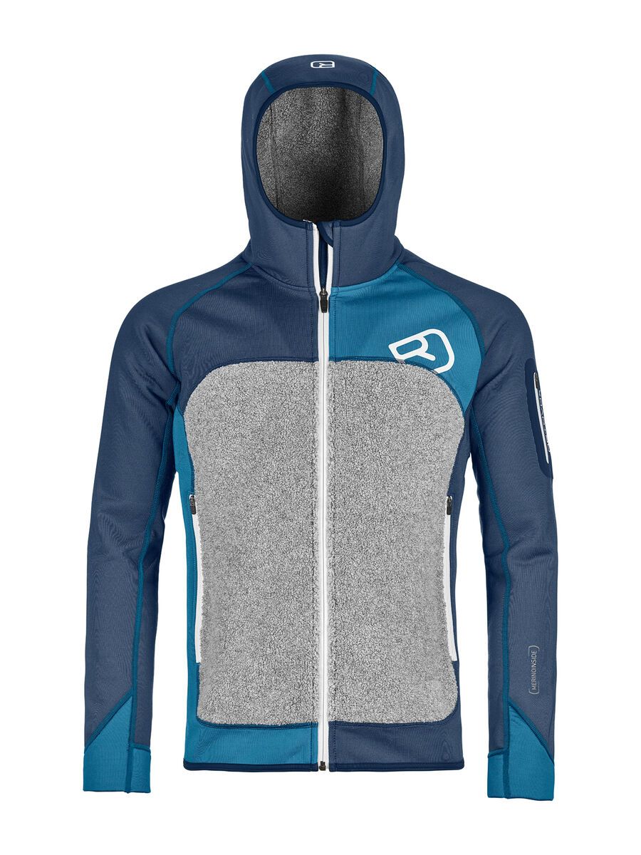 Ortovox Merino Fleece Plus Hoody M, night blue - Bild 1