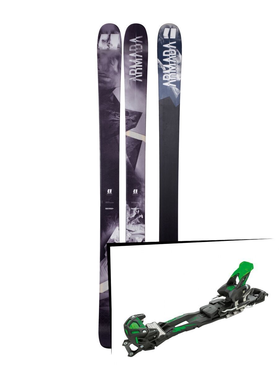 Set: Armada Invictus 108 Ti 2018 + Tyrolia Adrenalin 16 solid black flash green - Bild 1
