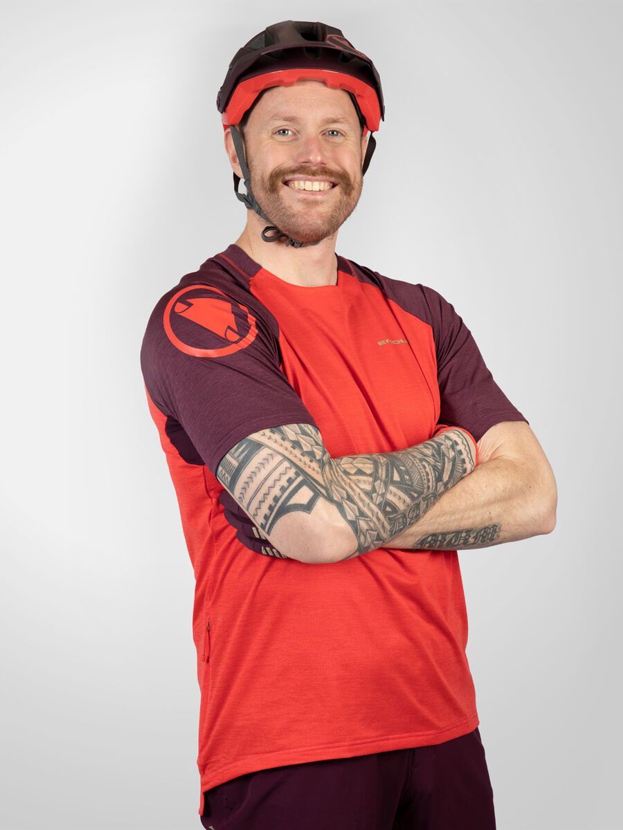 Endura SingleTrack Kurzarmtrikot, granatapfel - Bild 3