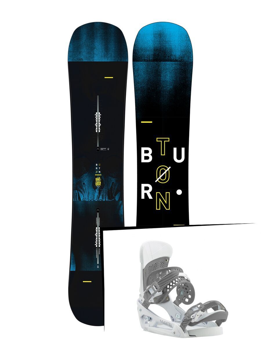 Set: Burton Instigator Wide 2019 + Burton Malavita EST white rabbit - Bild 1