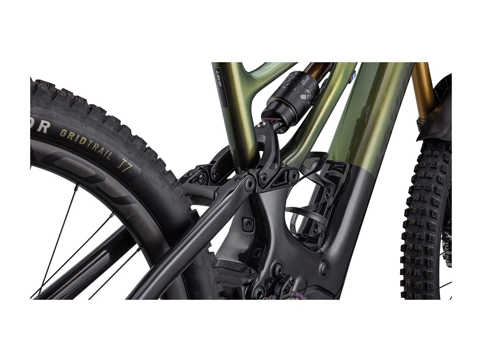 Specialized S-Works Turbo Levo - SRAM XX1 Eagle AXS, gold pearl over carbon carbon - Bild 9