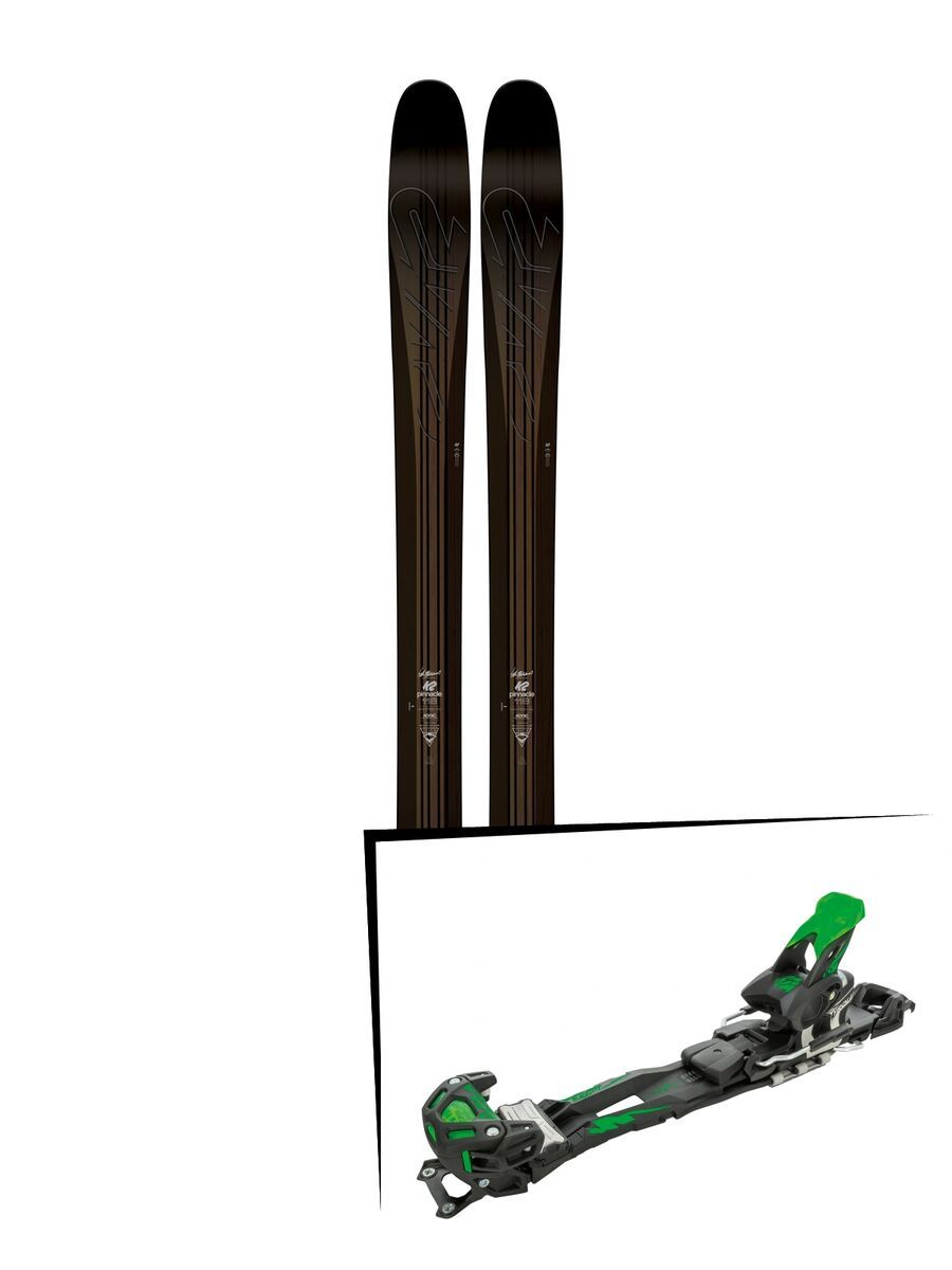 Set: K2 SKI Pinnacle 118 2017 + Tyrolia Adrenalin 16 ohne Bremse, solid black flash green - Skiset - Bild 1