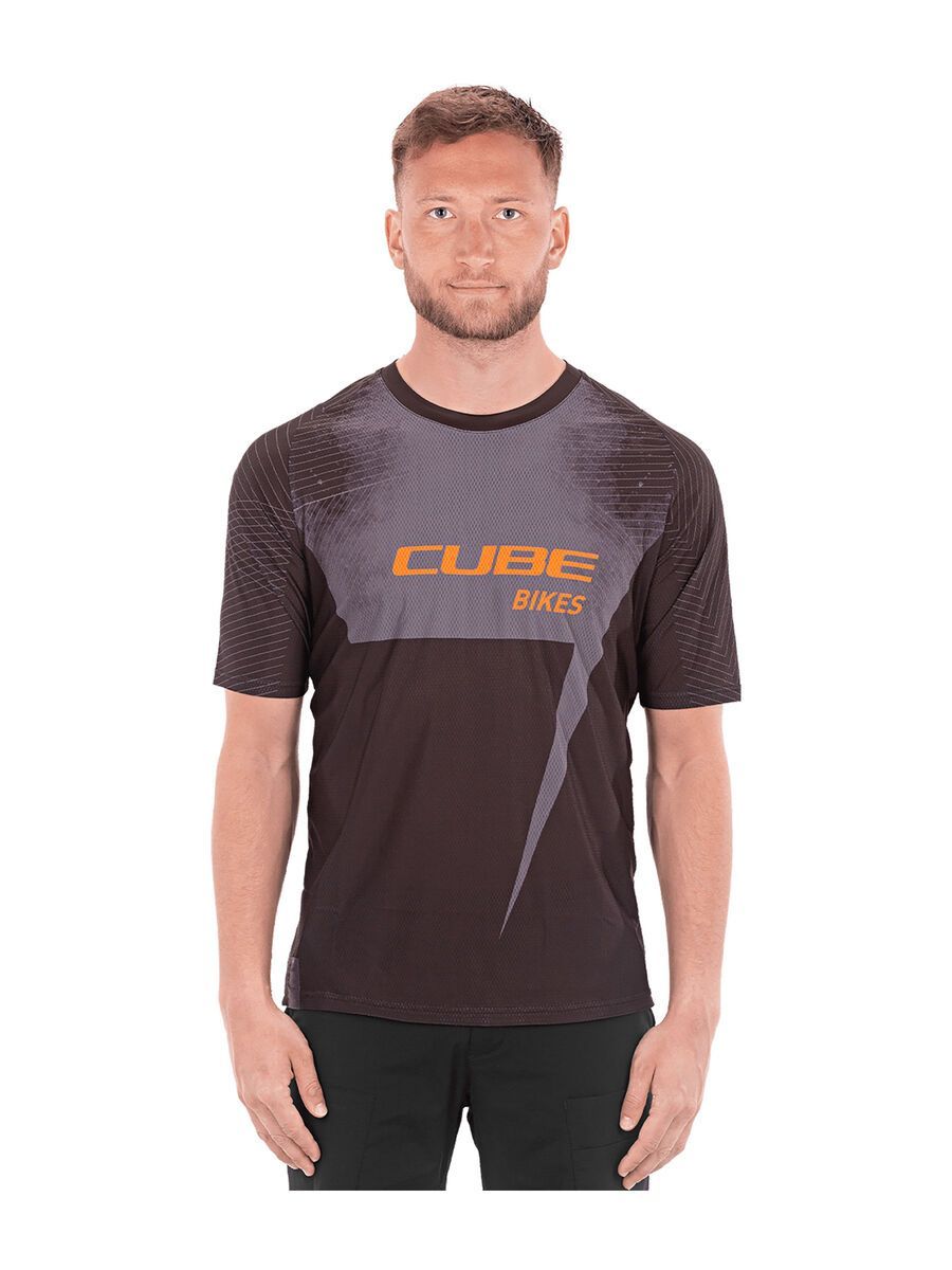 Cube Edge Rundhalstrikot kurzarm, black´n´orange - Bild 2