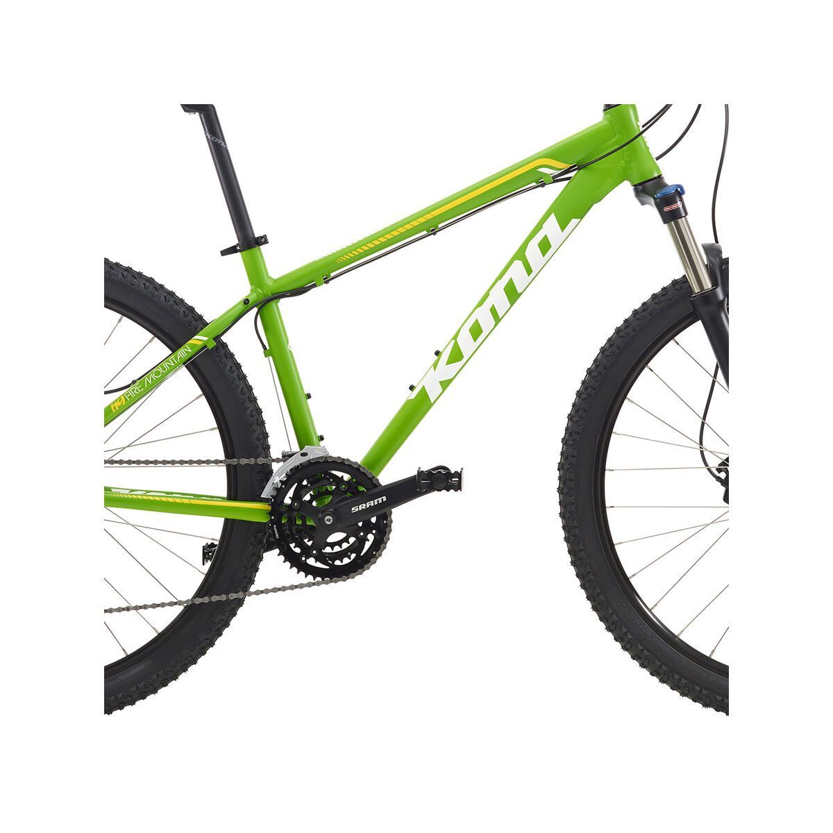 Kona Fire Mountain 27.5, matt green w/ white & yellow decals - Bild 3