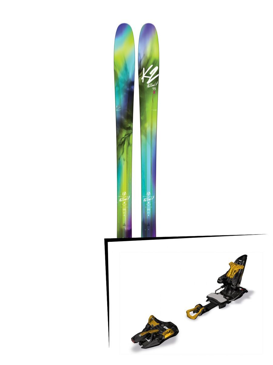 Set: K2 SKI Fulluvit 95 2017 + Marker Kingpin 13 75-100 mm, black/gold - Skiset - Bild 1