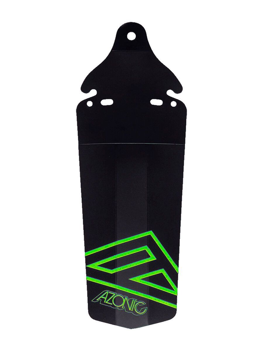 Azonic Splatter Saddle Fender, black/neon green - Bild 1