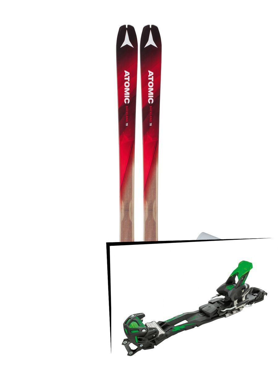 Set: Atomic Backland 78 + Skin 2018 + Tyrolia Adrenalin 16 solid black flash green - Bild 1