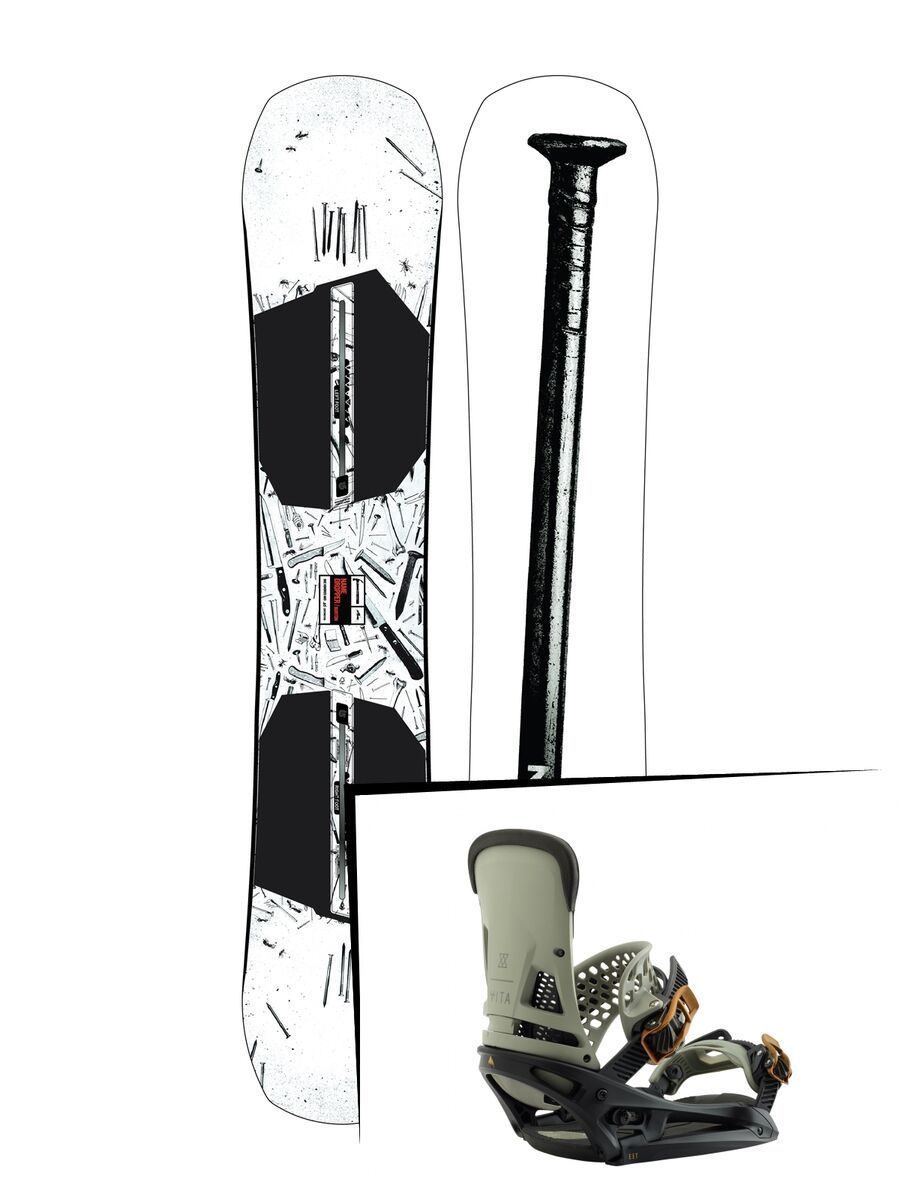 Set: Burton Name Dropper 2019 + Burton Malavita EST black/gray - Bild 1