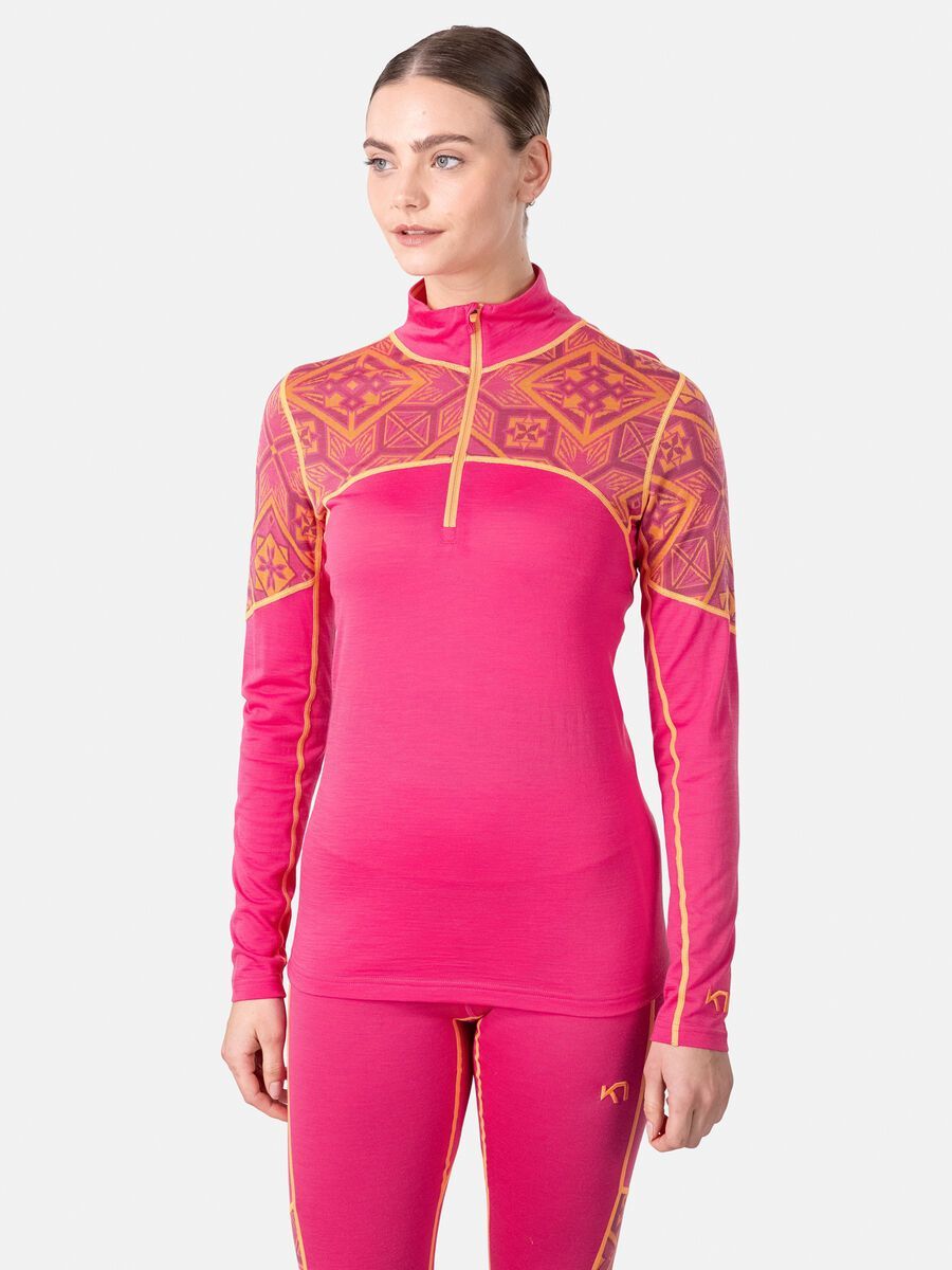Kari Traa Eloise Half Zip Baselayer, bright pink - Bild 3