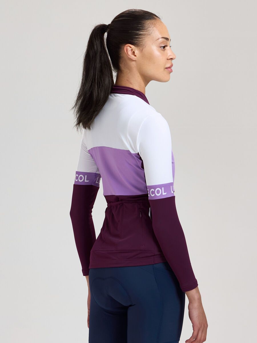 Le Col Womens Sport Tricolour Long Sleeve Jersey, purple/orchid/white - Bild 4