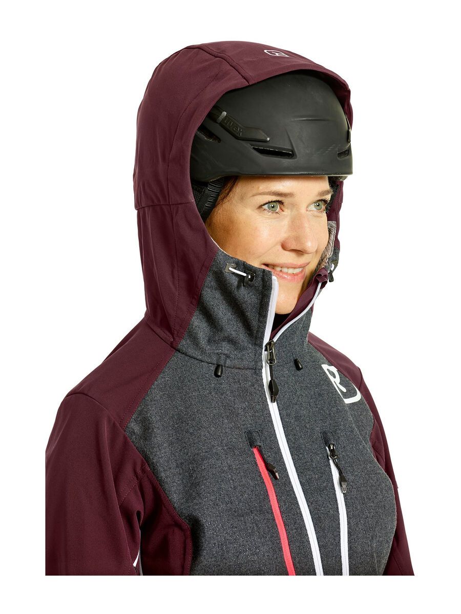 Ortovox Merino Naturtec Plus Pordoi Jacket W, dark wine - Bild 7