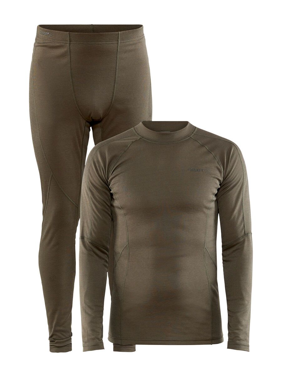 Craft Core Warm Baselayer Set M, dark olive - Bild 1