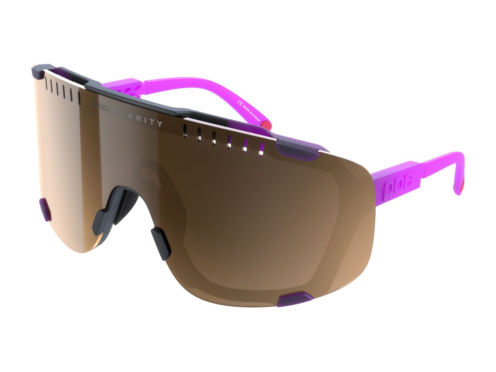 POC Devour, Clarity Trail Silver / fluo pink/uranium black transl. - Bild 1