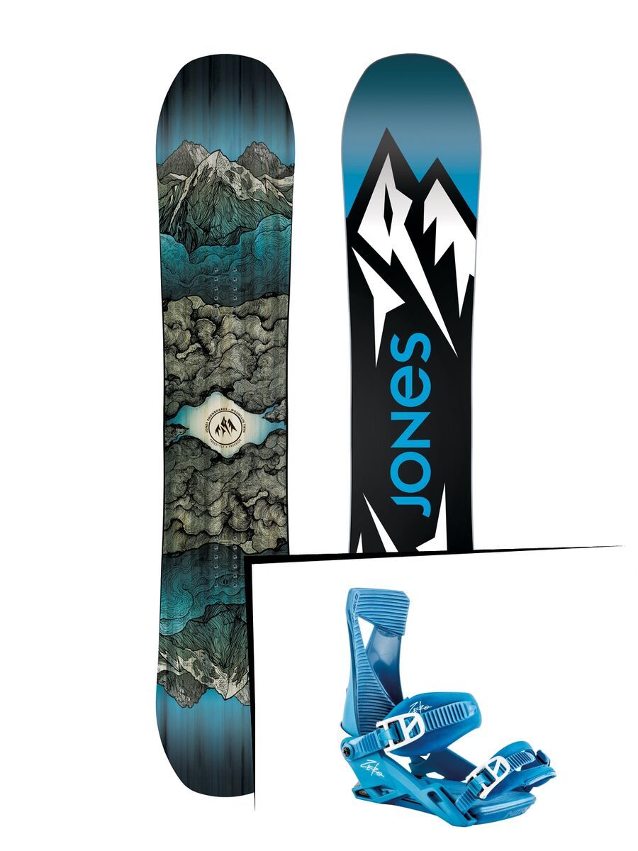 Set: Jones Mountain Twin Wide 2019 + Nitro Zero blue bird - Bild 1