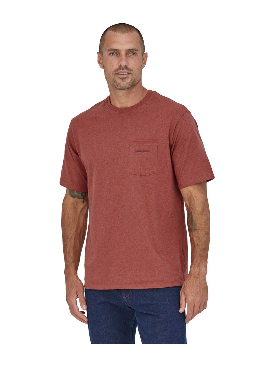 Patagonia Men's Line Logo Ridge Pocket Responsibili-Tee, rosehip - Bild 2