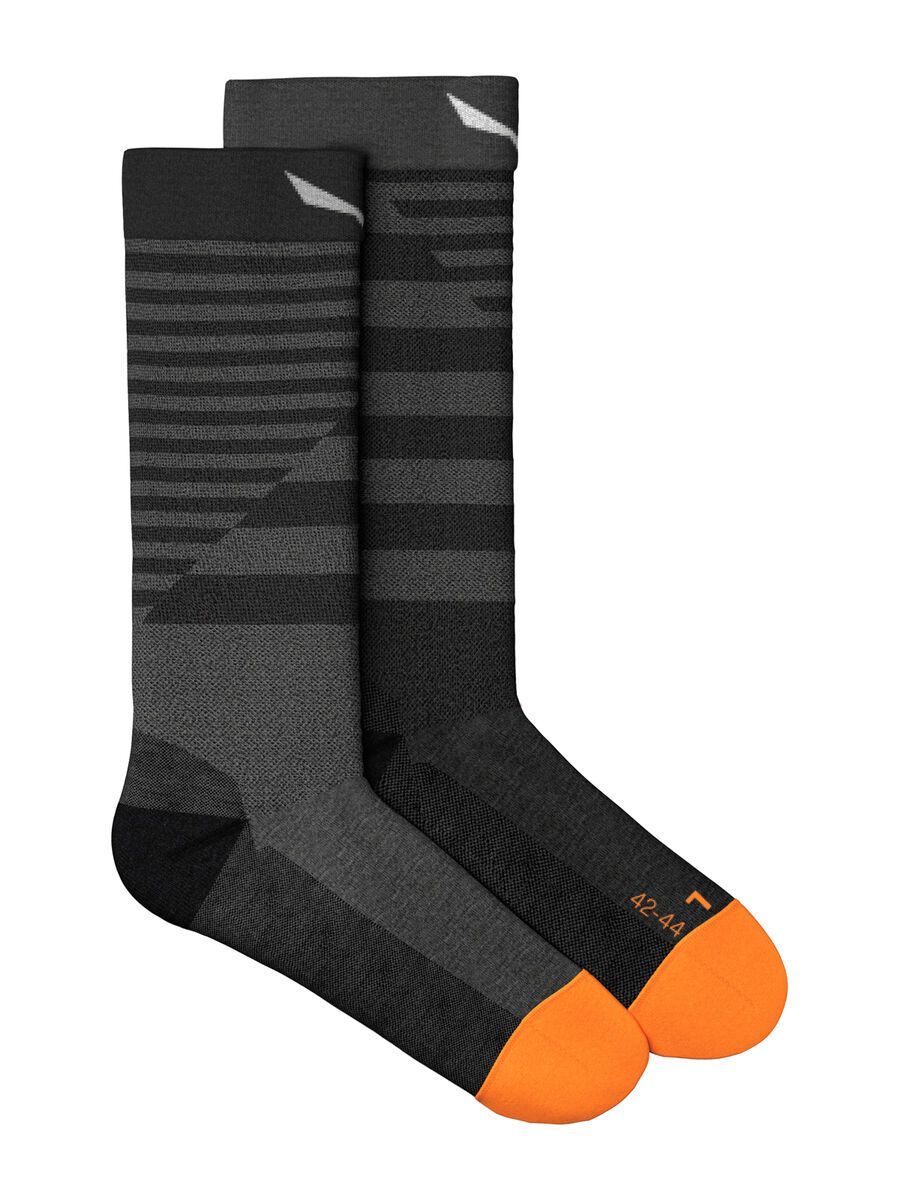 Salewa Fanes Hybrid Stripes Merino Socken Herren, medium grey melange - Bild 1