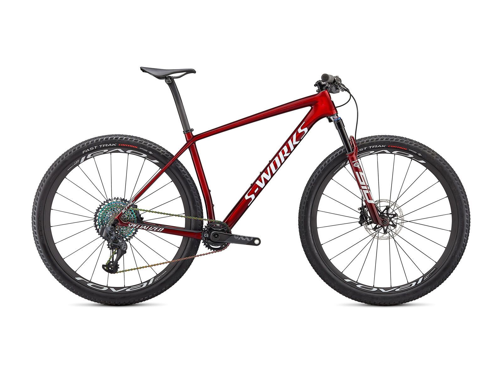 Specialized S-Works Epic HT, red tint carbon/brushed/white - Bild 1