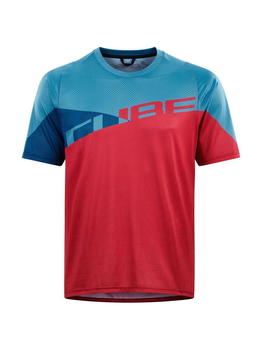 Cube Edge Rundhalstrikot kurzarm, pink´n´blue - Bild 1