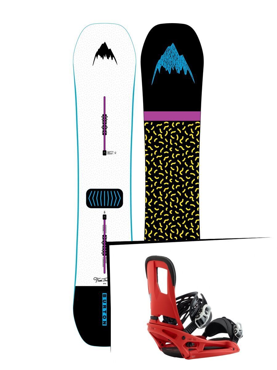Set: Burton Free Thinker Wide 2019 + Burton Cartel EST red - Bild 1