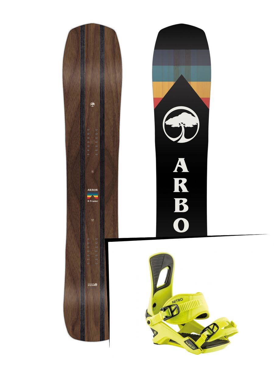 Set: Arbor A-Frame 2019 + Nitro Rambler muted brights series toxic - Bild 1