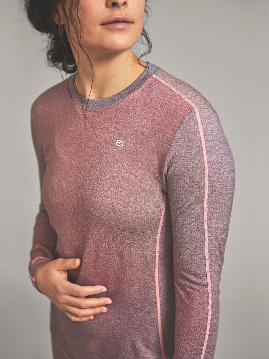 Ortovox 185 Rock'n'wool Print LS W, aop dawn rose - Bild 3
