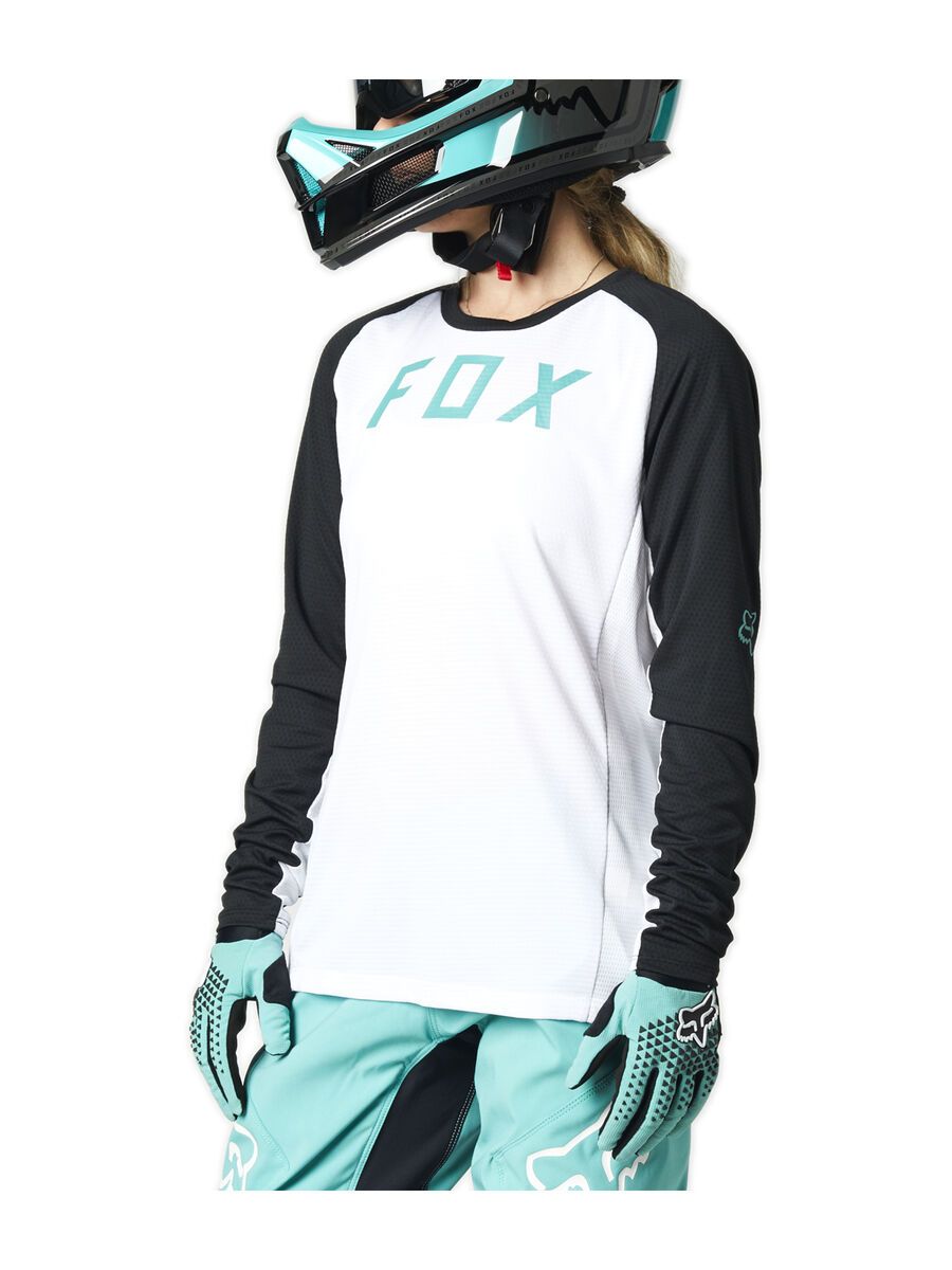Fox Womens Defend LS Jersey, white/black - Bild 3