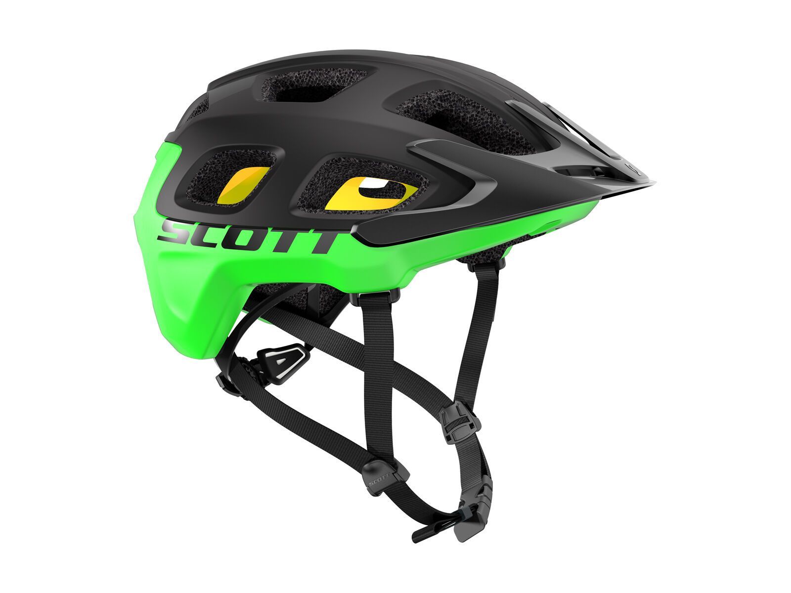 Scott Vivo Plus Helmet, black green flash - Bild 1
