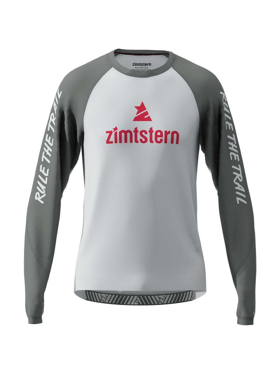 Zimtstern PureFlowz Shirt LS, glacier grey/gun metal/cyber red - Bild 1