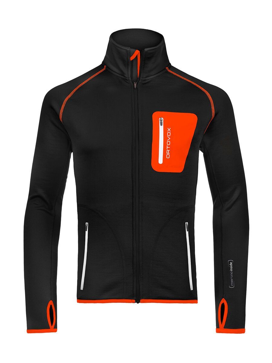 Ortovox Merino Fleece Jacket, black raven - Bild 1
