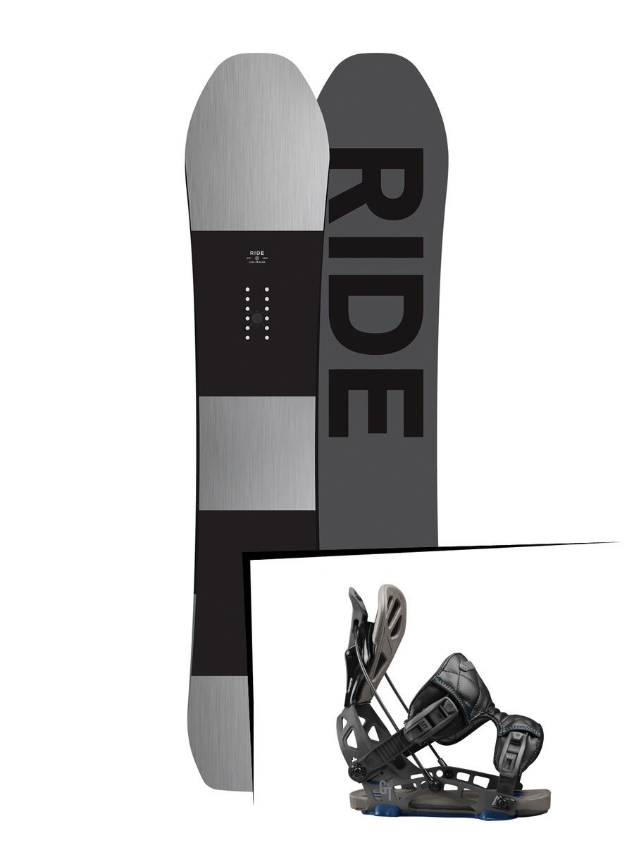 Set: Ride Timeless 2017 + Flow NX2-GT 2017, black - Snowboardset - Bild 1