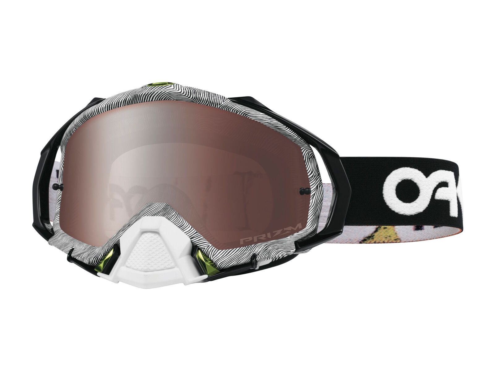 Oakley Mayhem Pro MX Factory Pilot Thumbprint Prizm Prizm MX Black Iridium, factory pilot thumbprint black white - Bild 1