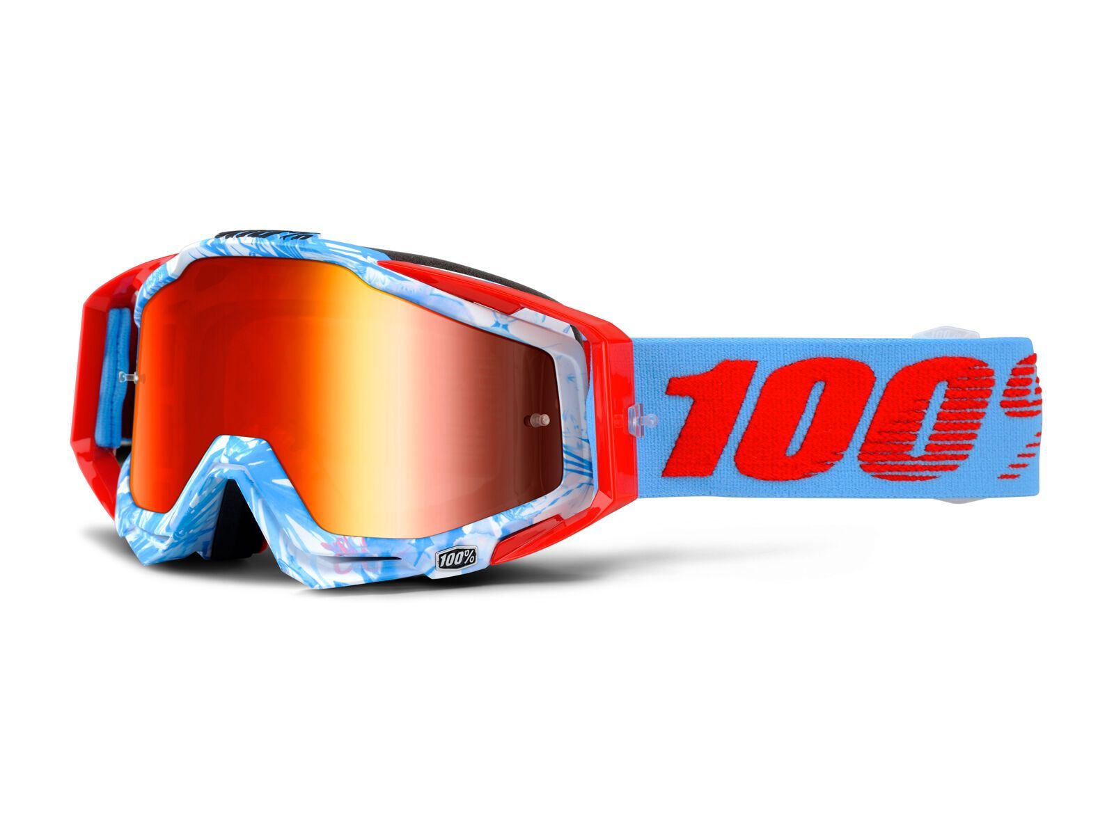 100% Racecraft inkl. Wechselscheibe, bobora/Lens: mirror red, clear - Bild 1