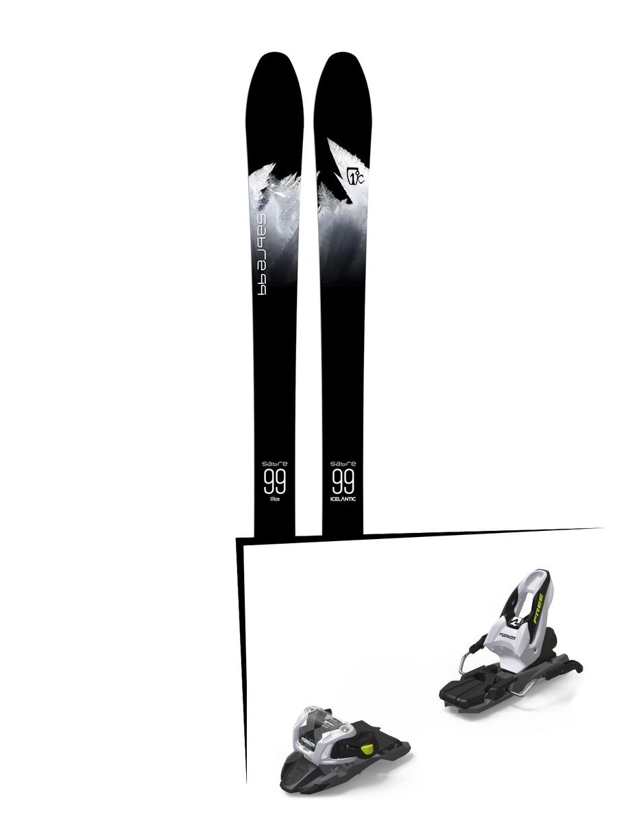 Set: Icelantic Sabre 99 2018 + Marker Free Ten black/white - Bild 1
