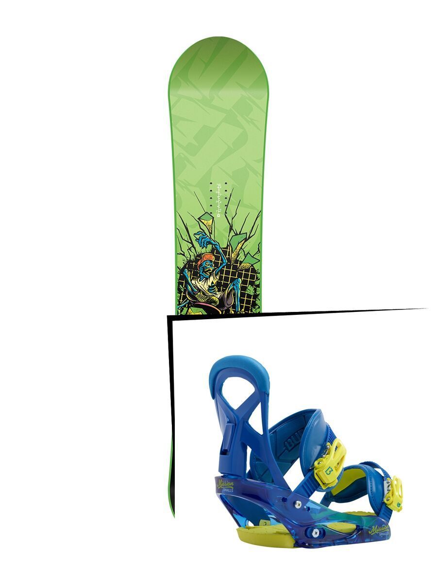 Set: Nitro Ripper Youth 2017 + Burton Mission Smalls 2016, Next Level Blue - Snowboardset - Bild 1