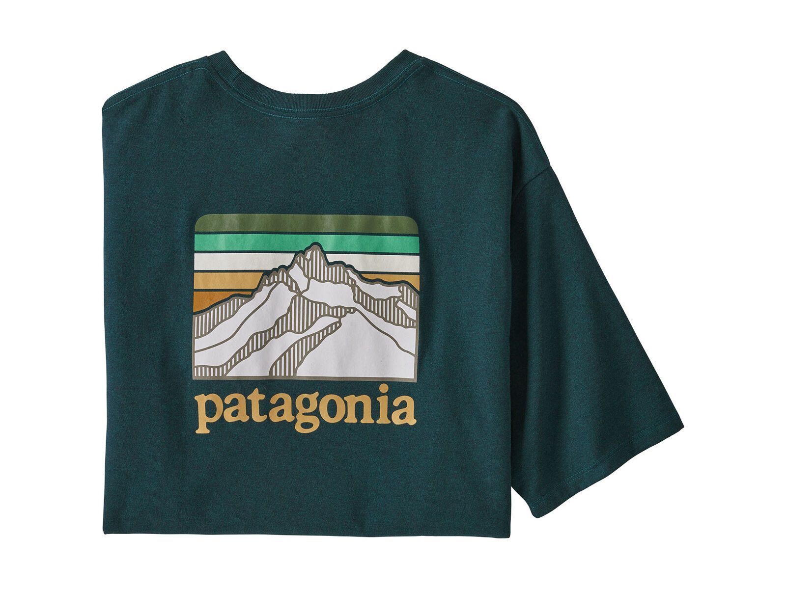 Patagonia Men's Line Logo Ridge Pocket Responsibili-Tee, dark borealis green - Bild 1