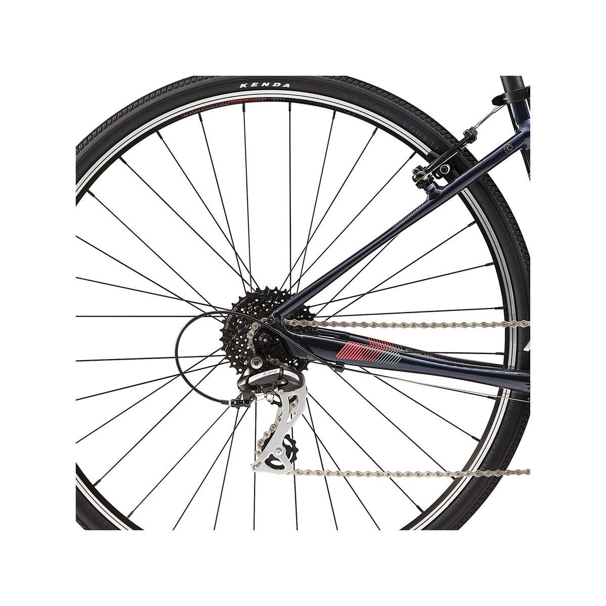 Cannondale Quick 7 Women's, midnight blue w/ acid strawberry and stealth grey, reflective detail, gloss - MD - Bild 4