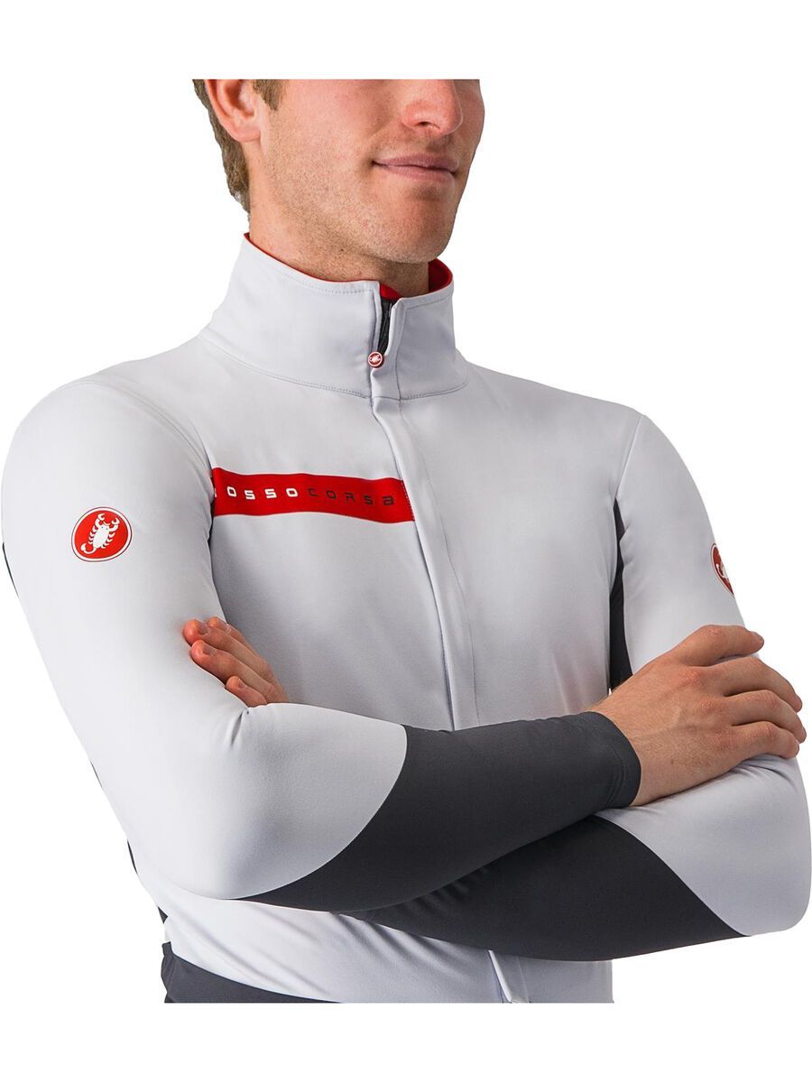 Castelli Beta RoS Jacket, silver gray/dark gray-red - Bild 4