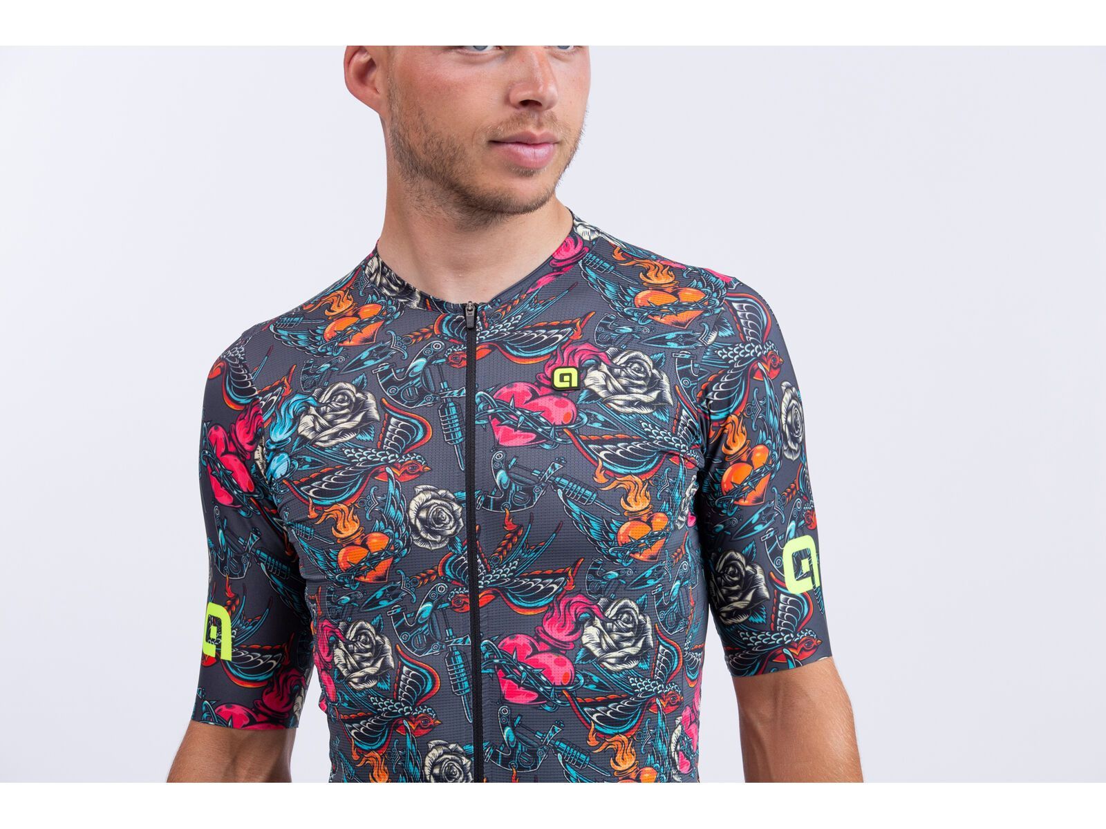 Ale PR-R Tattoo Short Sleeve Jersey, grey - Bild 3