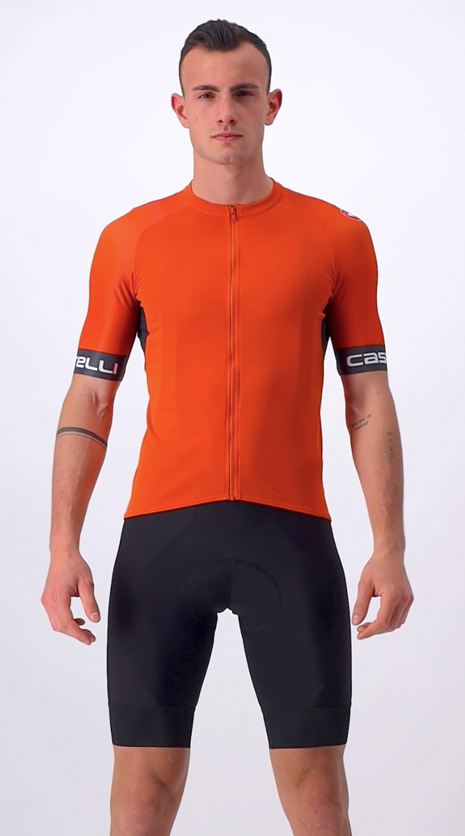 Castelli Entrata VI Jersey, fiery red/dark gray-ivory - Video 9