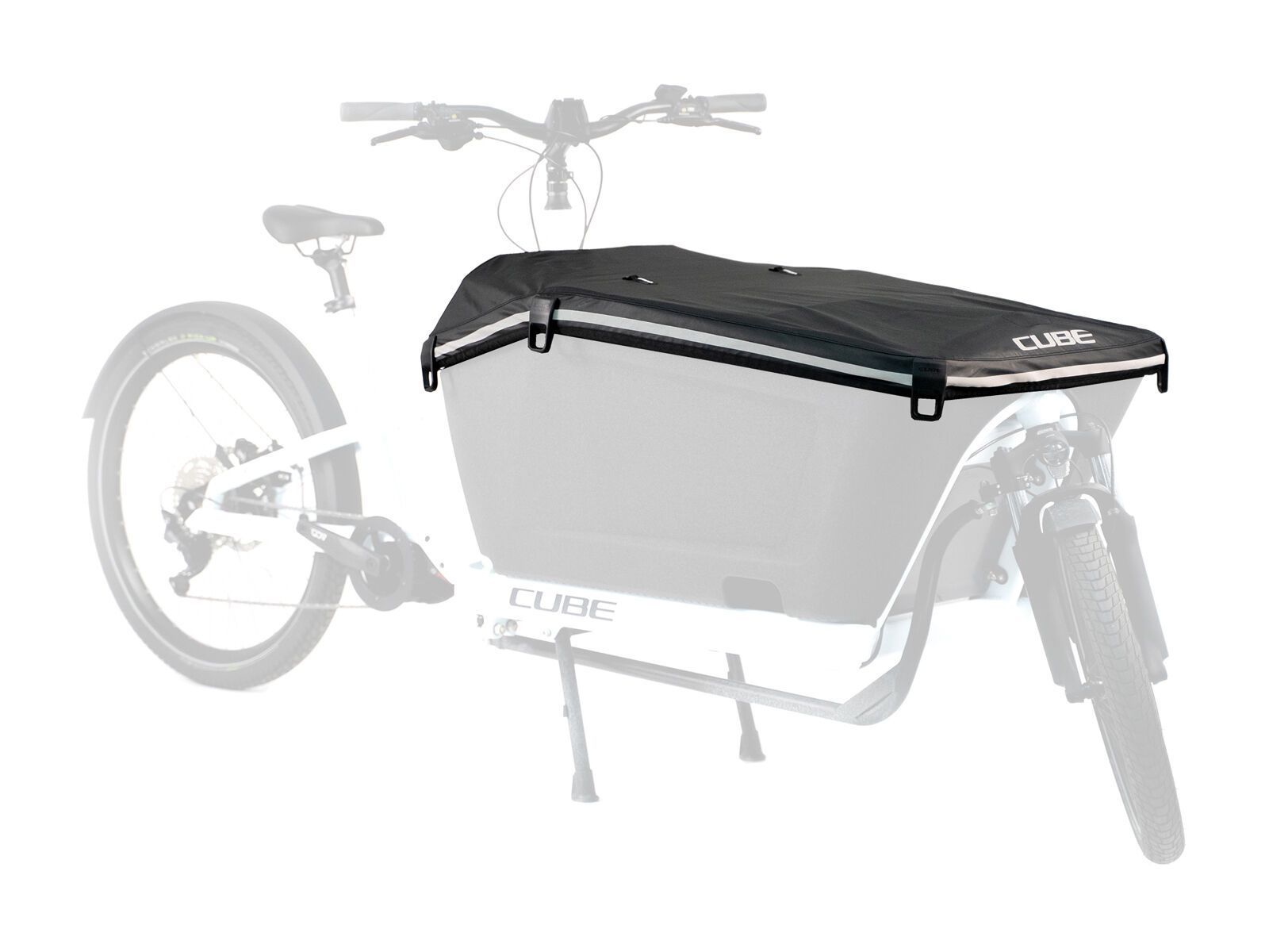 Cube Boxabdeckung für Cargo mit Sitzbank, black - Bild 1