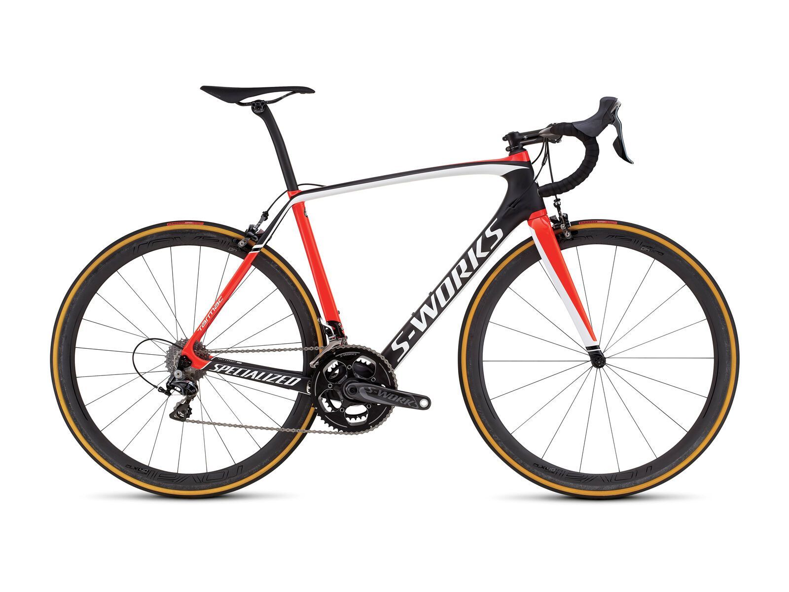 Specialized S-Works Tarmac Dura Ace, satin carbon/gloss rocket red/white - Bild 1