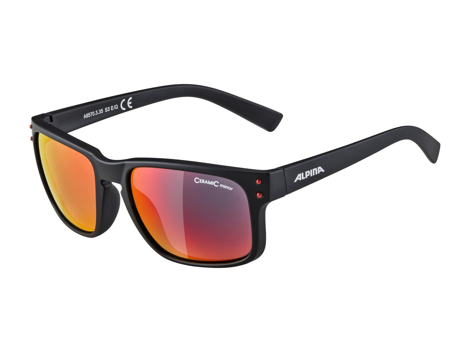 Alpina Kosmic, black matt/Lens: ceramic mirror red - Bild 1