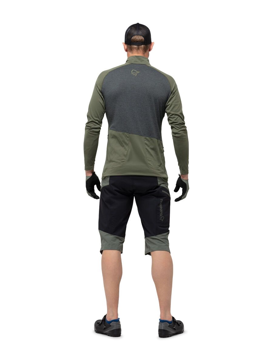 Norrona fjørå equaliser Long Sleeve Zip Top M's, olive night/caviar - Bild 4