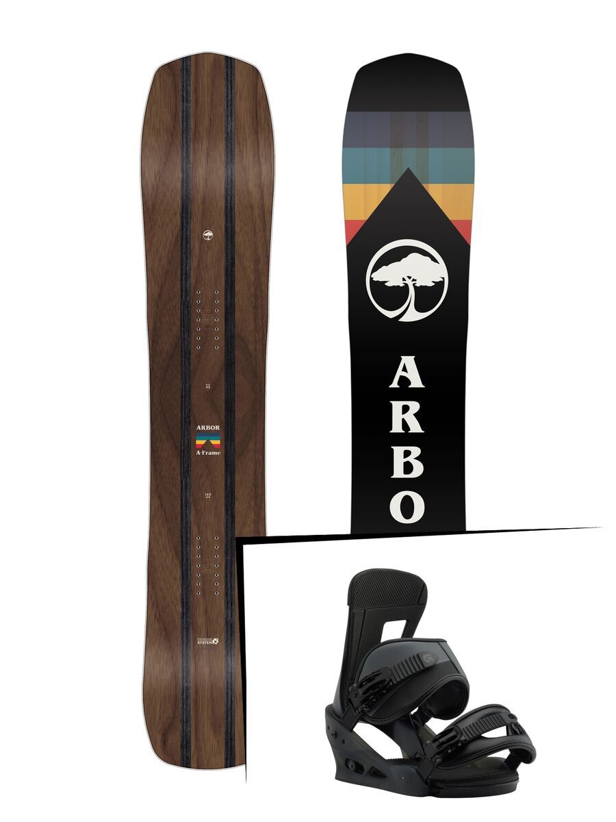 Set: Arbor A-Frame 2019 + Burton Freestyle black matte - Bild 1