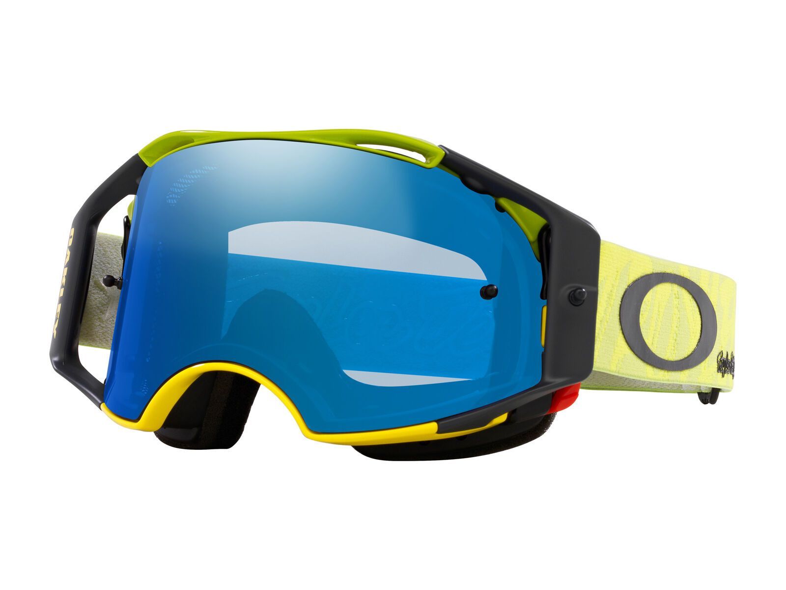 Oakley Airbrake MTB Troy Lee Designs, Black Ice Iridium, revel yellow - Bild 1