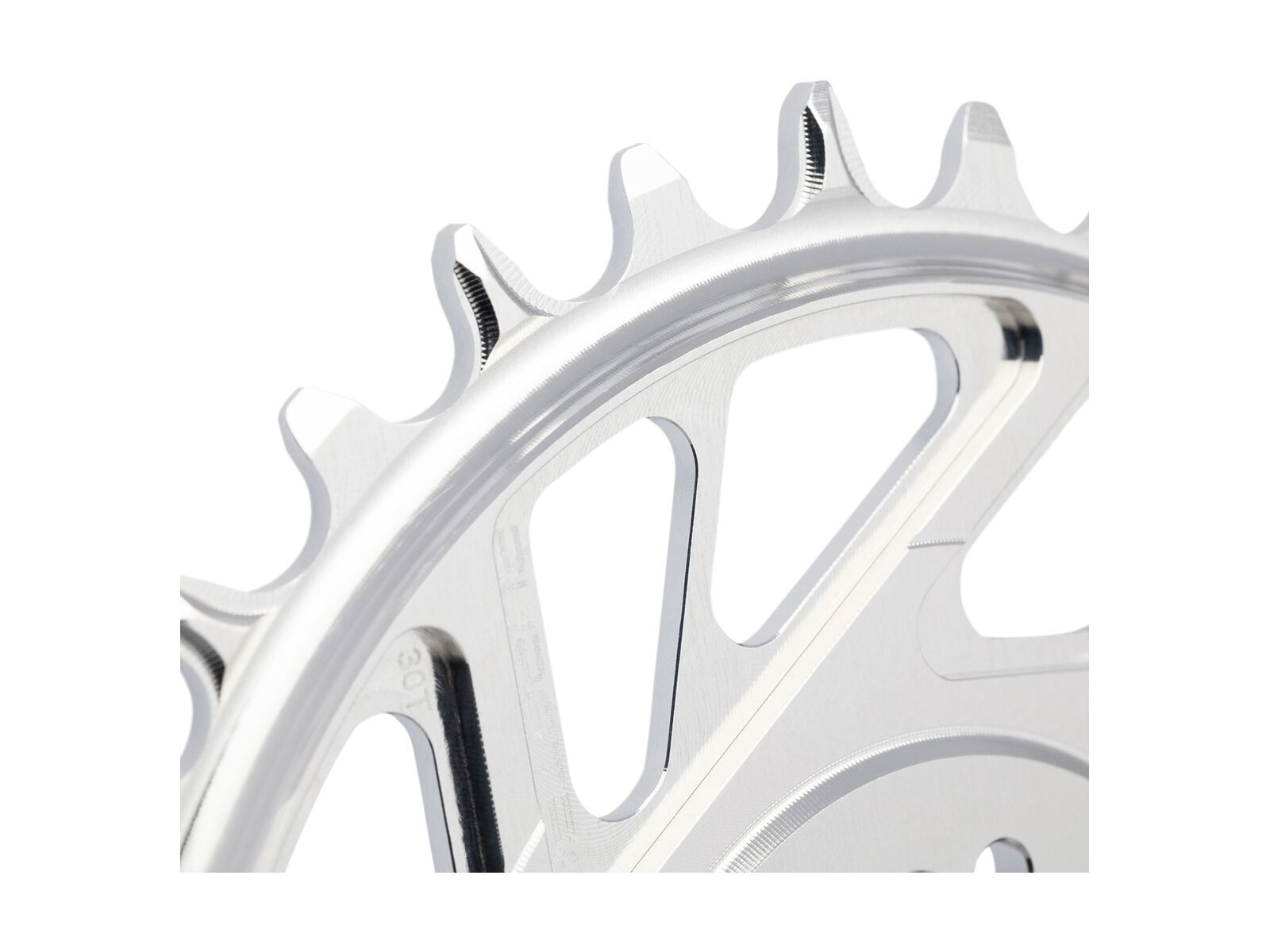 Burgtec 3 mm Offset Thick Thin Chainring SRAM 8-Bolt, rhodium silver - Bild 8