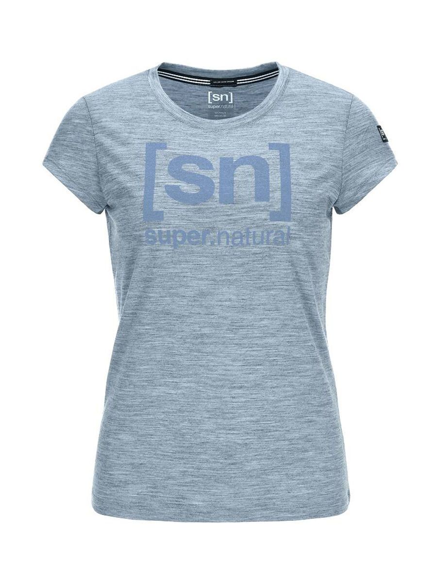 super.natural W Essential I.D. Tee, light tempest 3d/print - Bild 1