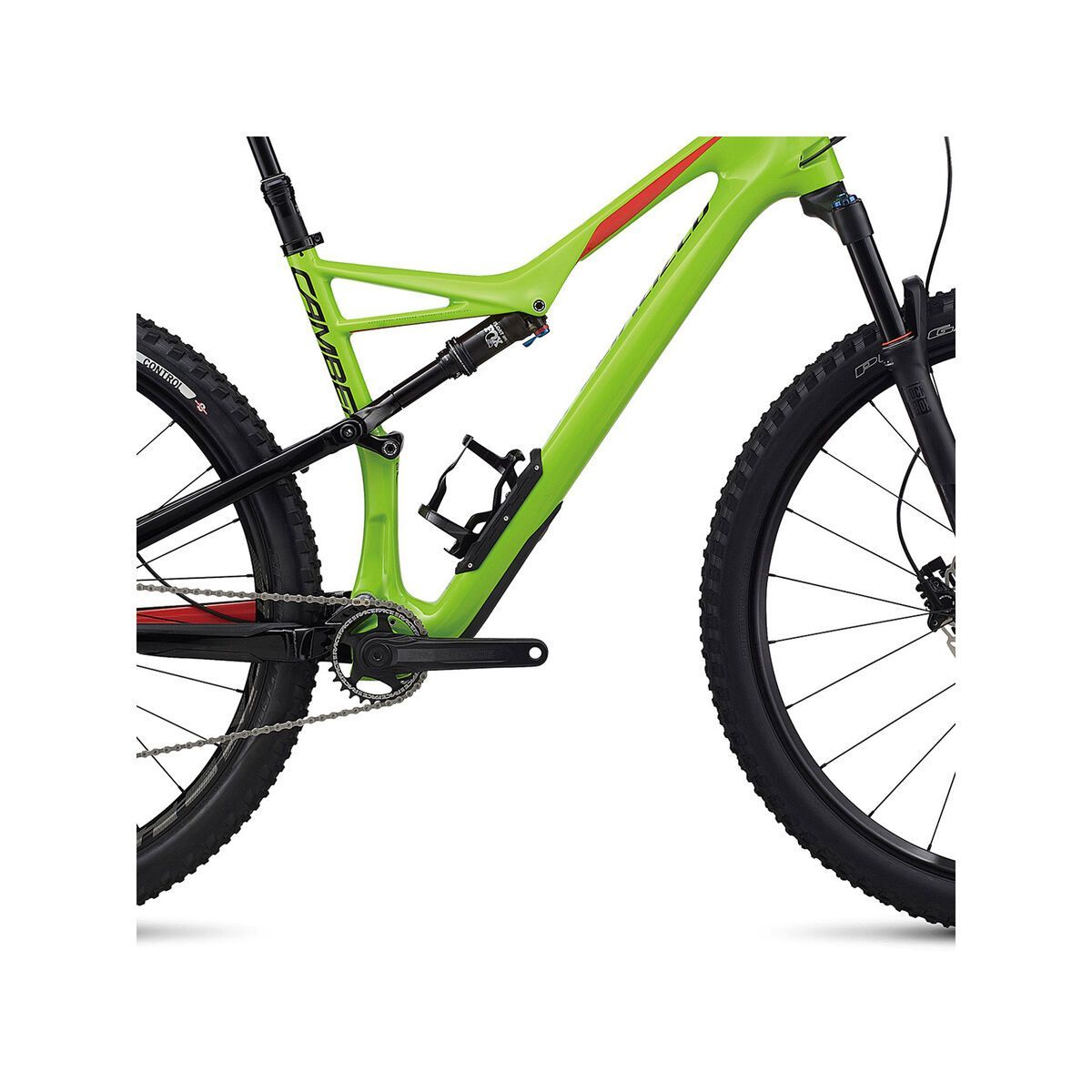 Specialized Camber FSR Comp Carbon 29, gloss monster green/nordic red - Bild 3